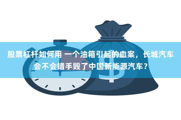 股票杠杆如何用 一个油箱引起的血案，长城汽车会不会错手毁了中国新能源汽车？